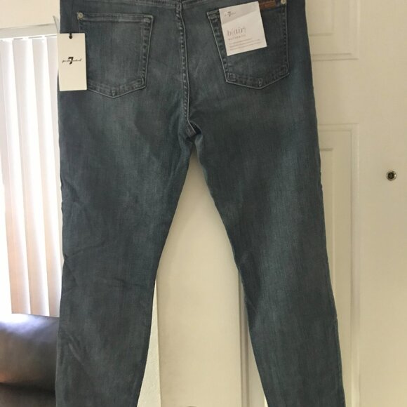 Seven for all Mankind 7FAM the high waist ankle skinny denim jeans womens sz 31 - Picture 2 of 6